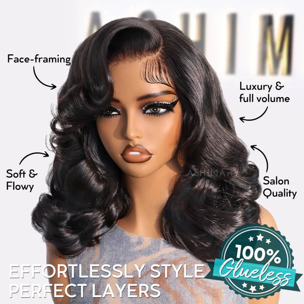Pre-Styled Body Wave Short Bob Wig Transparent Lace Wigs