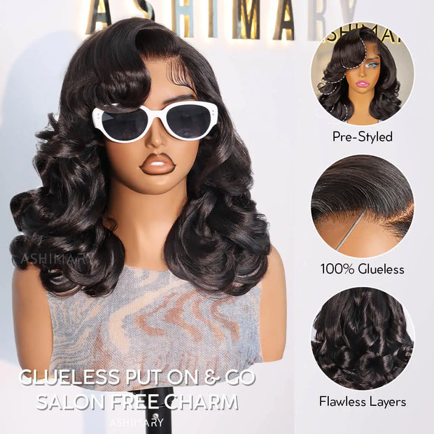 Pre-Styled Body Wave Short Bob Wig Transparent Lace Wigs