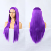 purple wig straight hair