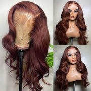 TikTok Sale | Reddish Brown Human Hair 4x4 Pre-Cut Lace / 13x4Lace Frontal Wigs
