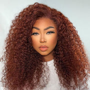 Flash Sale Reddish Brown Colored Body Wave Human Hair Lace Frontal Wigs Ashimary Virgin Hair Front Wigs