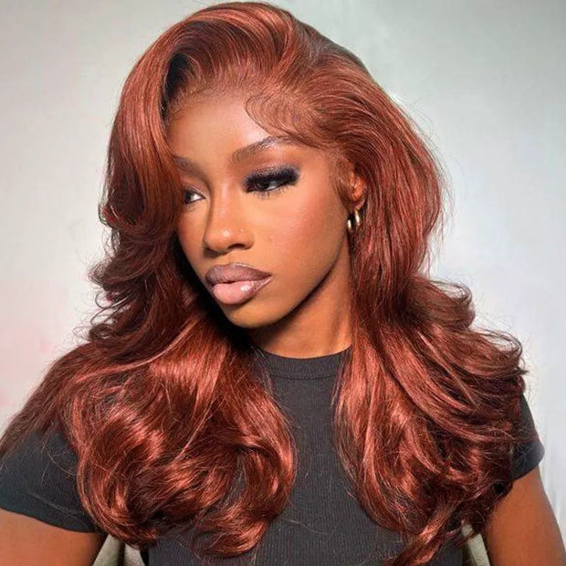 Reddish Brown Peacock Curls 