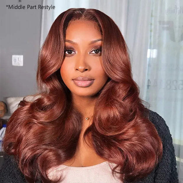 Reddish Brown Peacock Curls 