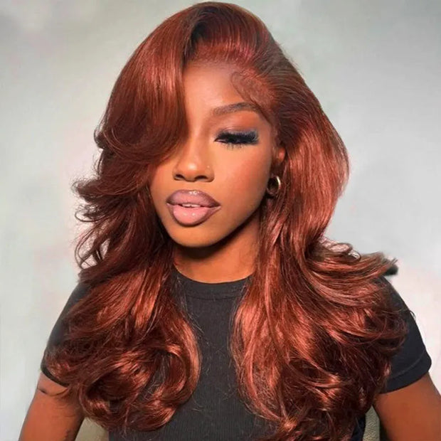 Reddish Brown Peacock Curls 