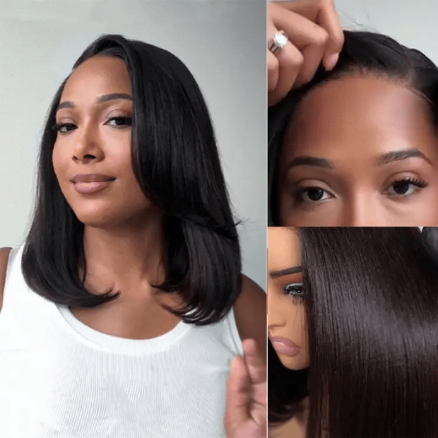 Layered Cut Wig With Side Swept Bangs