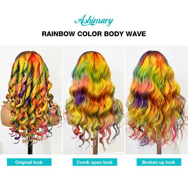 Rainbow-Hair-Color-Body-Wave-Human-Hair-Glueless-Lace-Wig