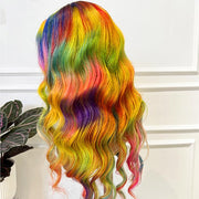 Rainbow-Hair-Color-Body-Wave-Human-Hair-Glueless-Lace-Wigs-Online-For-Sale