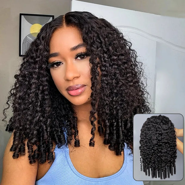 Spiral Curl 13x4 Lace Pull Go Wig Glueless 