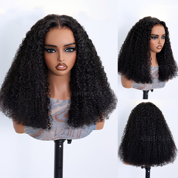 Burmese Curl 13x4 Lace Pull Go Wig Glueless Adjustable Cap Easy for Beginners Full Volume & Natural Edges