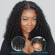 Spiral Curl 13x4 Lace Pull Go Wig Glueless Adjustable Cap