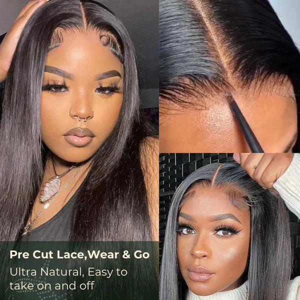 Flash Sale Ashimary Wear & Go 4x4/6x4.5/5x5 Pre-Cut Lace Glueless Wigs Realistic Hairline Human Hair Beginner Friendly