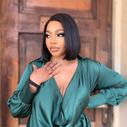 Straight Bob Pre Cut HD Transparent Lace Closure Wig with Pre Plucked Hairline & Bleached Knot