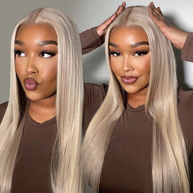 Flash Sale Ash Blonde Hair Transparent Lace Frontal Wig Ashimary Hair