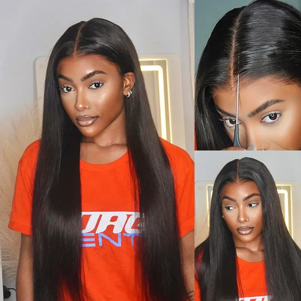 Flash Sale 13x6 Full / 10x6 Lace Frontal Parting Max Straight Hair Glueless Bye Bye Knots Wig
