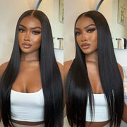 Glueless 5x5 HD Lace Closure Straight Wig Natural Color