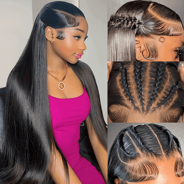 Ashimary Transparent 13x6 Lace Front Wig Straight Human Hair