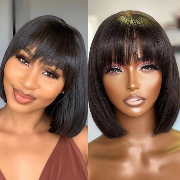 Flash Sale Ashimary Bangs Bob Wig With Minimalist Undetectable Lace