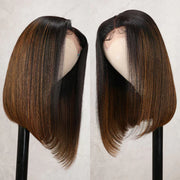 Flash Sale Highlight Bob Wigs Glueless 4*4 & 13*4 Lace Front Wig Straight 10A Brazilian Human Hair