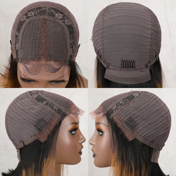 Flash Sale Highlight Bob Wigs Glueless 4*4 & 13*4 Lace Front Wig Straight 10A Brazilian Human Hair