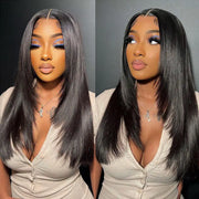 Trendy Long Layered Butterfly Haircut Straight Wig 13x4 Transparent Lace Frontal Wig Ashimary Hair