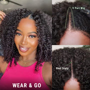 Flash Sale Ashimary V Part No Gel Real Glueless Wig With No Leave Out Natural Human Hair