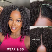 Flash Sale Ashimary V Part No Gel Real Glueless Wig With No Leave Out Natural Human Hair