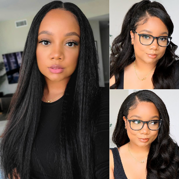 Flash Sale Ashimary V Part No Gel Real Glueless Wig With No Leave Out Natural Human Hair