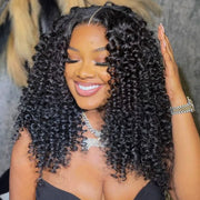 Wand Curls on Wig 13x4 Transparent HD Lace Front Curly Hair Lace Wig Luxury Customization