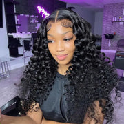 Wand Curls on Wig 13*4 Transparent hd Lace Front Curly Hair Lace Wig Luxury Customization