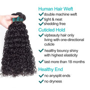 4 Bundles 10A Water Wave Brazilian Human Hair Bundles Natural Color - ashimaryhair