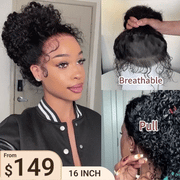 Water Wave Invisi Strap Snug Fit 360 Transparent Lace Frontal Bleached Knots Pre Cut Lace Wig