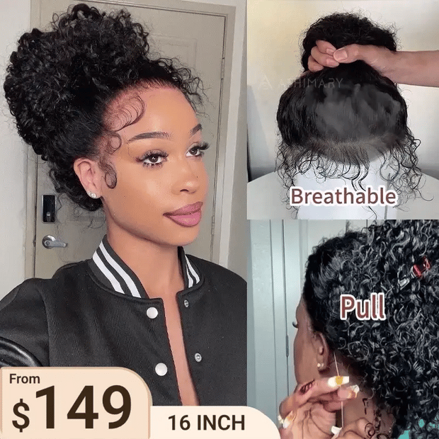 Water Wave Invisi Strap Snug Fit 360 Transparent Lace Frontal Bleached Knots Pre Cut Lace Wig