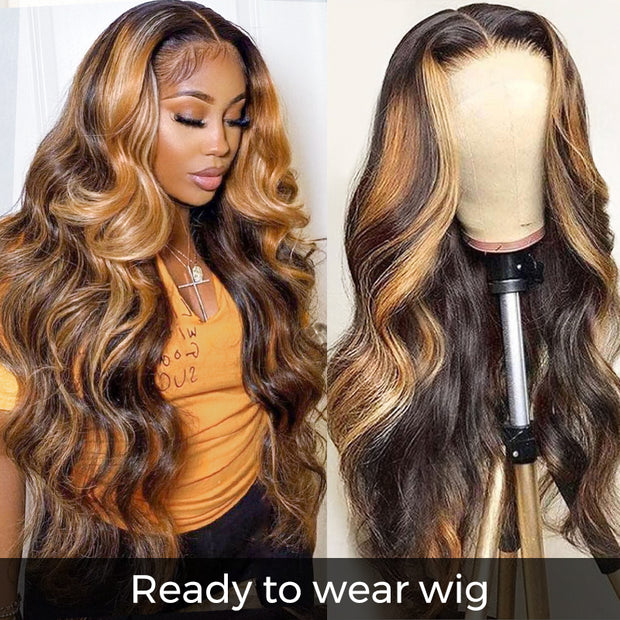 Flash Sale Wear & Go Wig Highlight Mix Color 4x4/5x5/6X4.5 Glueless Lace Wigs Ashimary Hair