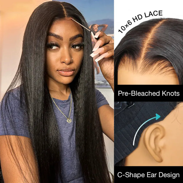 Flash Sale 10x6 Parting Max Pre-everything Glueless Wear Go wig Single Grid Single Strand All Texture 100% Human Hair