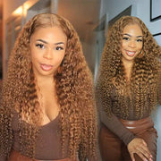 Shop By Influencer For #30 Brown Deep Wave 13x4 Lace Front Wig, 24inch, 180%