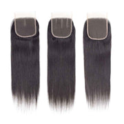 Ashimary Straight Hair 4x4Inchs Lace Closure Natural Color Remy Hair Closure 100% Human Hair - ashimaryhair