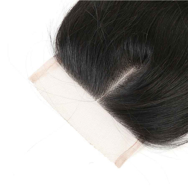 Ashimary Straight Hair 4x4Inchs Lace Closure Natural Color Remy Hair Closure 100% Human Hair - ashimaryhair