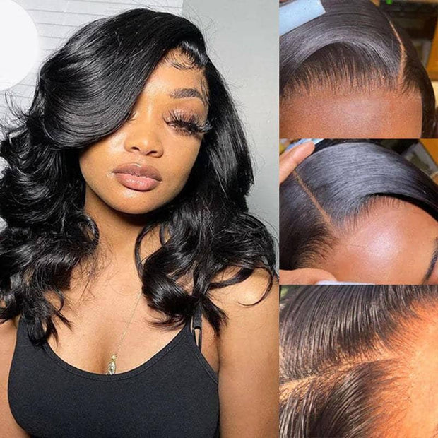 13x6 Transparent Lace Front Wig Bob Short Hair Straight Bodywave