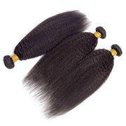 Kinky Straight Hair 3 Bundles 9A Human Hair Natural Color Remy Hair - ashimaryhair