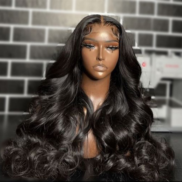 Double Drawn Body Wave Front Wig 15A Transparent HD 13*4 Lace Wig