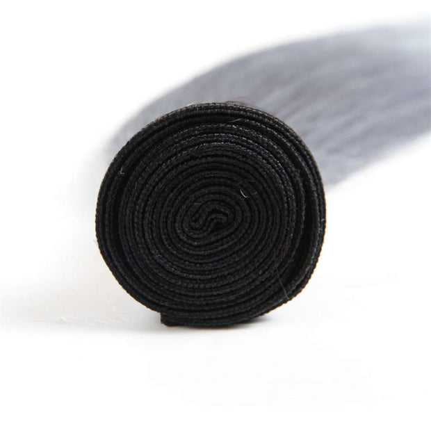 4 Bundles Grey Ombre Hair Straight Brazilian Human Hair Bundles - ashimaryhair