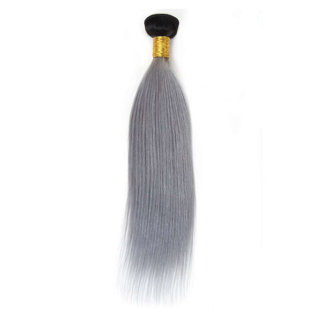 Hair Bundles Grey Ombre Hair Straight Brazilian Human Hair Bundles - ashimaryhair