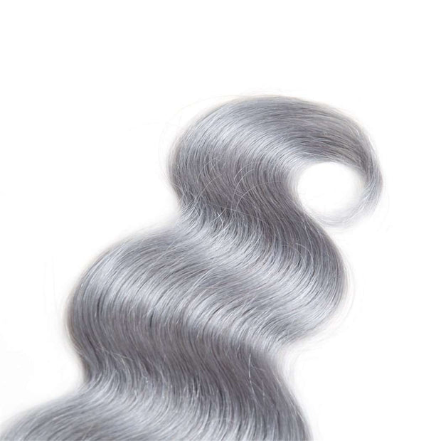 Ombre Grey Hair Bundle Body Wave 100% Human Hair - ashimaryhair