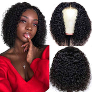 BOGO 10A Short Kinky Curly Hd Transparent Lace Frontal Bob Wigs