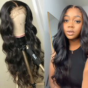 Body Wave Lace Front Wig 13*4 Pre-plucked Lace Human Hair Wig Natural Color