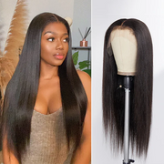 4C Edge Hairline-Straight Hair 13x4/13x6 HD Transparent Lace Front Wigs With Kinky Edges Curly Baby Hair