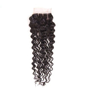 Deep Wave Hair 4x4Inchs Lace Closure Natural Color 100% Human Hair - ashimaryhair