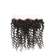 Deep Wave Hair Lace Frontal 13x4Inchs Natural Color 100% Human Hair - ashimaryhair