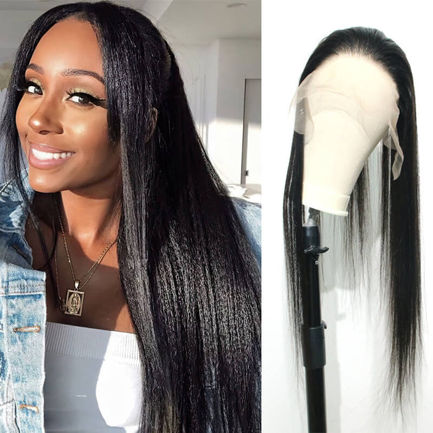 Lace Front Wig Cap with Hair for Making Wigs Adjustable Straps and Combs 13x4 Swiss Lace 100% Human Hair