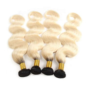 4 Bundles 1b/613 Ombré Blonde Hair Body Wave Brazilian Human Hair - ashimaryhair